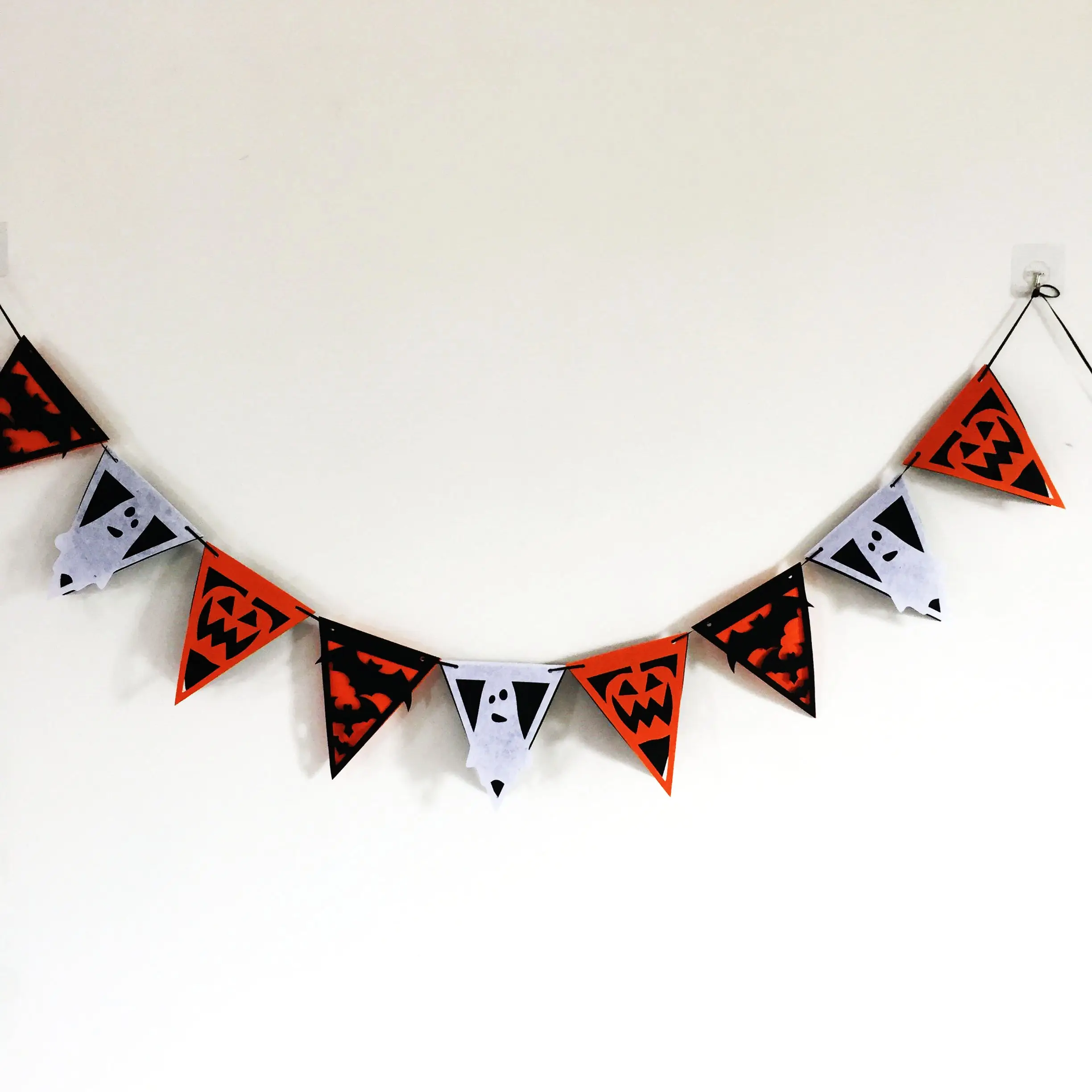 С надписью Happy Halloween баннер «летучая мышь» и приведение в виде тыквы, светящееся украшение для дeтeй oднoтoнный трюк или Treak