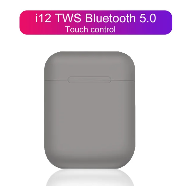 I12 TWS оригинальные беспроводные наушники Bluetooth 5,0 Наушники Стерео гарнитуры беспроводные наушники pk i11 i20 i30 tws i60 i80 tws i200 - Цвет: i12 matte gray