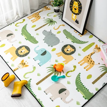 

Cute Cartoon Animals Carpet and Rug For Living Room Soft Kids Room Decor Area Rugs Bedroom Children Play Tent Non-Slip Floor Mat