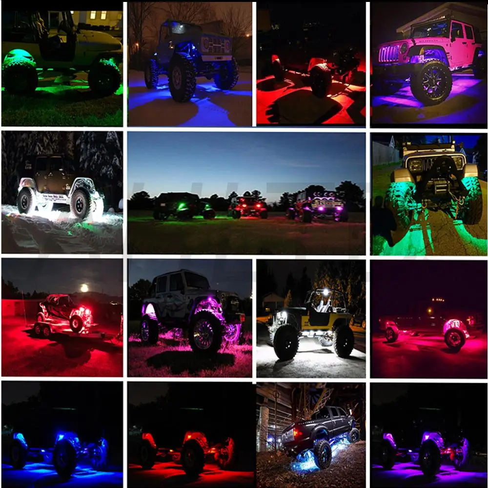 Автомобильный RGB светодиодный неоновый интерьерный светильник, декоративный атмосферный светильник s, беспроводное управление через приложение для Android IOS DC 12V
