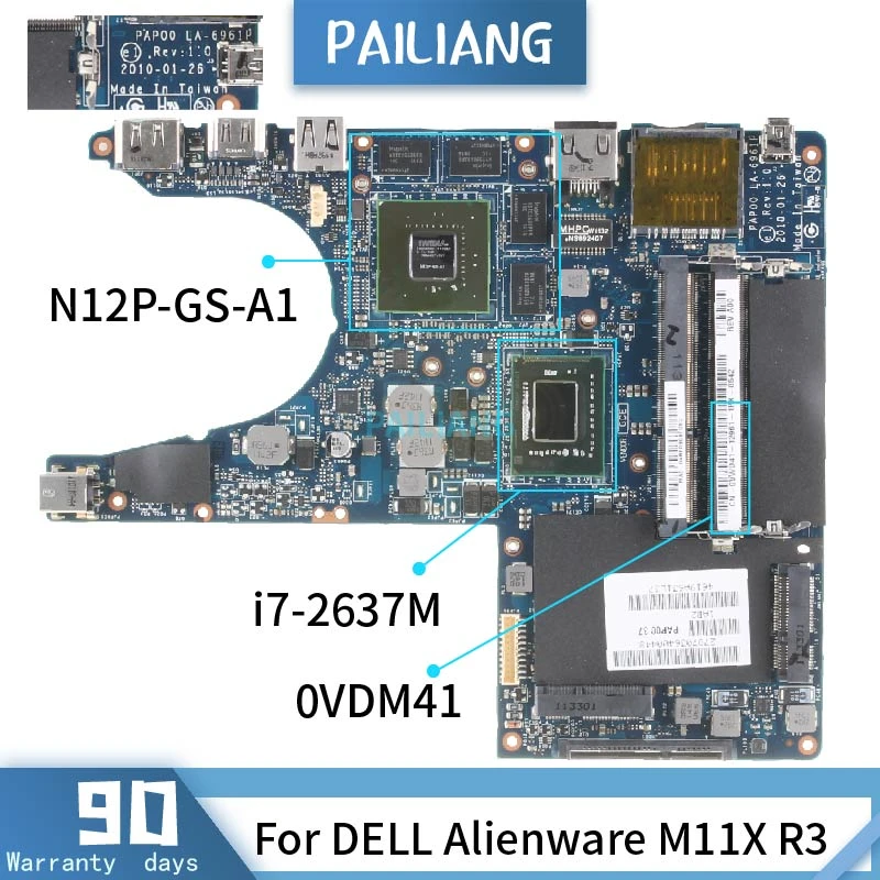 Cn 0vwd41 For Dell Alienware M11x R3 La 6961p 0vwd41 Sr0d3 I7 2637m N12p Gs A1 Mainboard Laptop Motherboard Ddr3 Tested Ok Laptop Motherboard Aliexpress