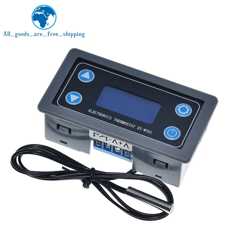10A Thermostat Digital Temperature Controller DC 6V-30V Thermal Regulator Thermocouple LCD Display Sensor 12V 24V | Инструменты