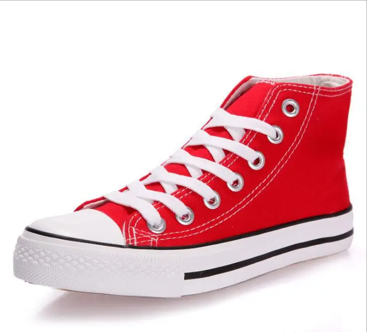 

2020 classic Korean tide college style solid color couple high-top canvas shoes men and women shoes woman shoes sneakers