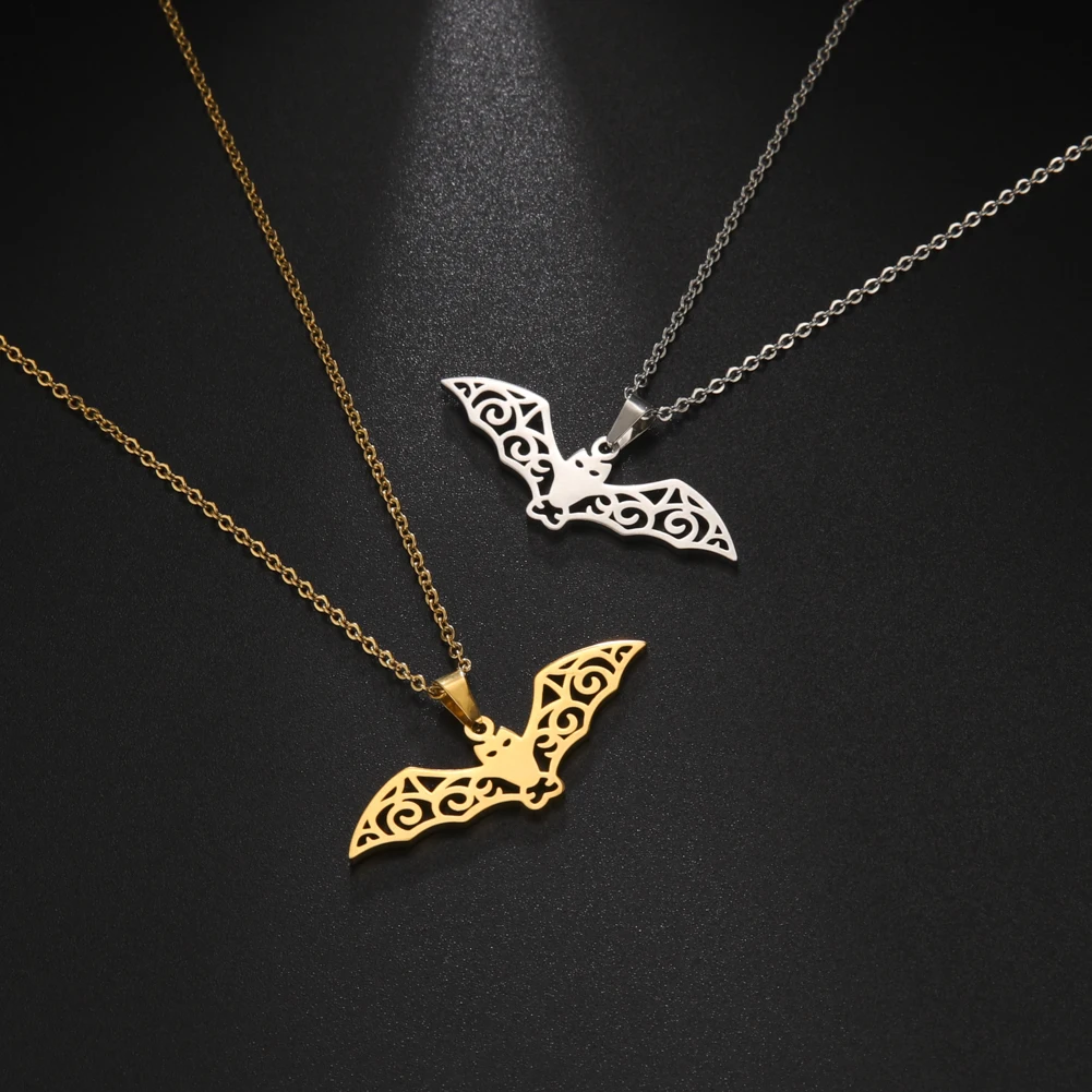 Collana Catena Pipistrello Vintage Punk – Girocollo In Metallo Per Uomo E Donna, Regalo Halloween - 2
