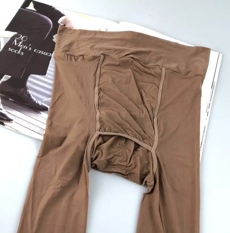 Collant Uomo Lucidi Con Pizzo Floreale Traforato – Morbidi – Senza Marca (Taglia Unica?)