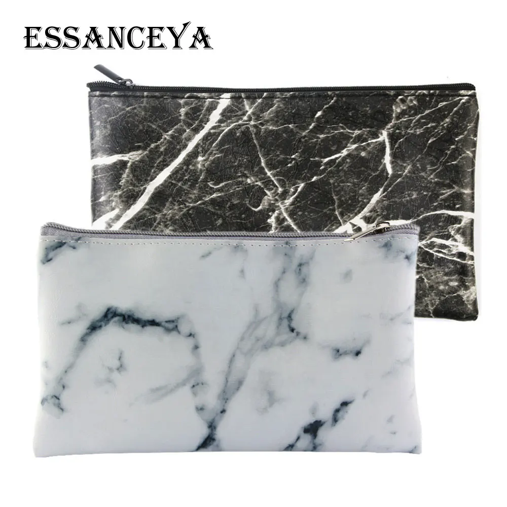 ESSANCEYA 1/3Pcs Marble Cosmetic Bag Case For Brushes PU Leather Storage Makeup Brush Organizer Purse Brushes Holder Travel Kits ESSANCEYA 1/3Pcs Marble Cosmetic Bag Case For Brushes PU Leather Storage Makeup Brush Organizer Purse Brushes Holder Travel Kits
