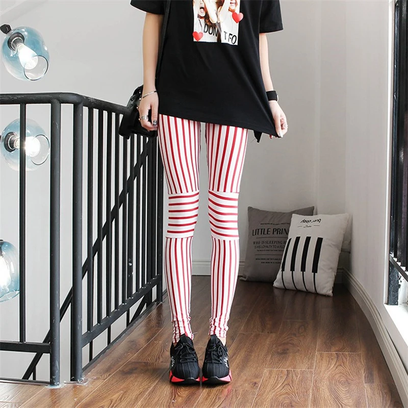

CUHAKCI Cartoon Comic Beauty Print Trousers Women Leggings High Waist Female Elastic Pant Push up Workout Legging Stretch Mujer