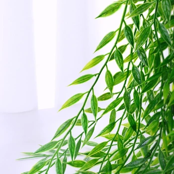

2pcs Artificial Hanging Plants Willow Leaves Artificial Ivy Garden Decoration