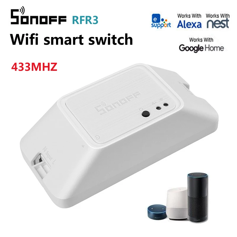 SONOFF RFR3 DIY wifi смарт-переключатель таймер 433 МГц RF работа с Alexa/Google Home IFTTTT управление домашняя автоматика устройства ewelink