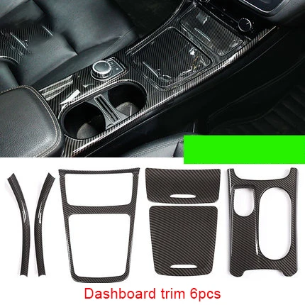 central control trim Для Mercedes Benz cl200 gla220 GLA260 углеродное волокно с центральной отделкой управления 6 шт - Цвет: central control trim