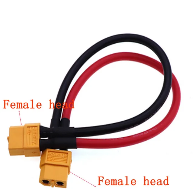 Cable De Extensión De Enchufe Macho A Hembra, Conector De Silicona De  Plomo, 1-2 Piezas, 50cm, 1m, Xt60, 14awg, 12awg - Conectores - AliExpress