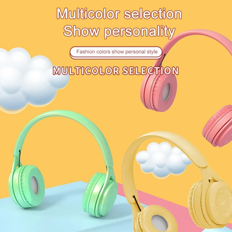 Bluetooth Blutooth Earphone Headset Small Student Headset Cordless Player Headphones Wireless Earphones For Girls Auriculares