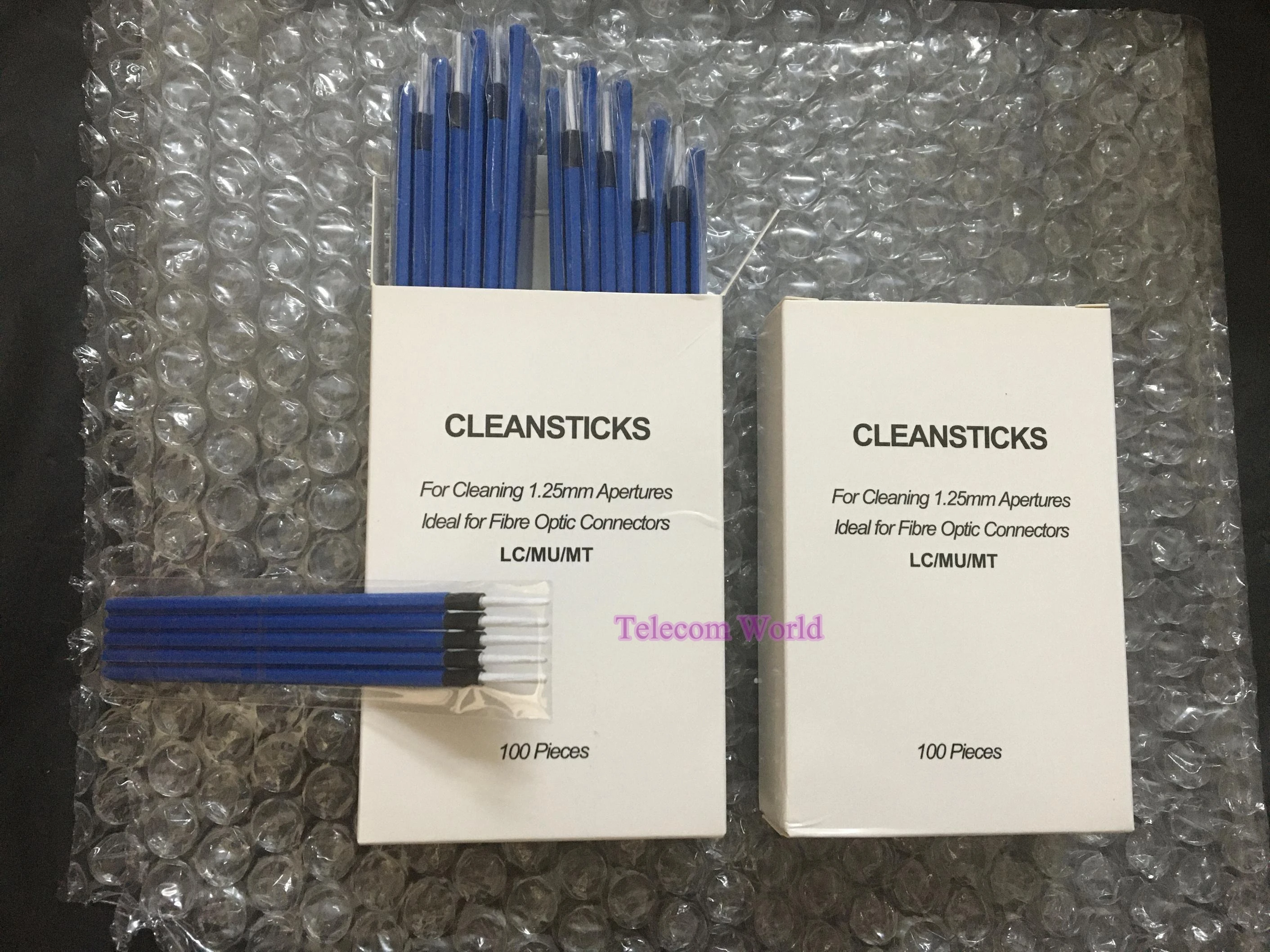 2packs/lot 100pcs/pack 1.25mm Fiber Optic Cleaning Sticks Cleaning Swab For Lc/mu Connector 1