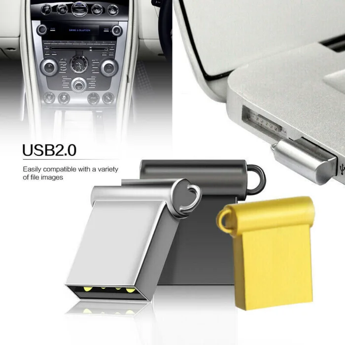 Мини флеш-диск USB 2,0 Цифровая ручка памяти Металлический U диск для ПК ноутбука