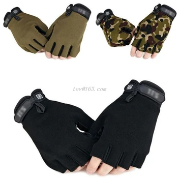 

Men Camouflage Tactical Gloves Outdoor Sport Cycling Half Finger Anti-Slip Shock-Absorbing Fitness Fingerless Mittens Warmer