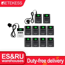 RETEKESS TT122 Tour Guide System Wireless 1 Sender + 10 Empfänger für Kirche Fabrik Training Tour Guide Goverment Treffen