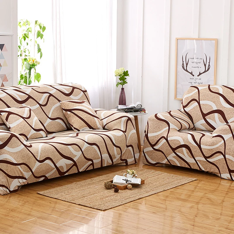 Модные эластичные стул на двоих диван защитную крышку чехол 1/3 Seater
