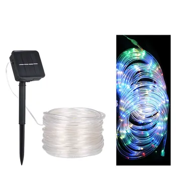 

NEWKBO 12M/39.4Ft 7.2W 120 LEDs Solar Powered Energy Rope Light with 8 Gorgeous Light Effects for Indoor Outdoor Decoration