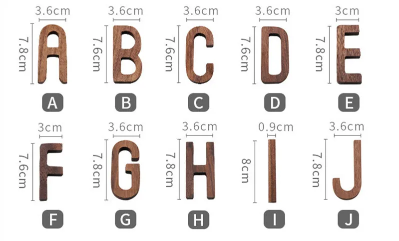 DEDUO домашний Декор деревянный набор букв нордический черный орех Алфавит комбинированное украшение стены DIY буквы украшение для дома