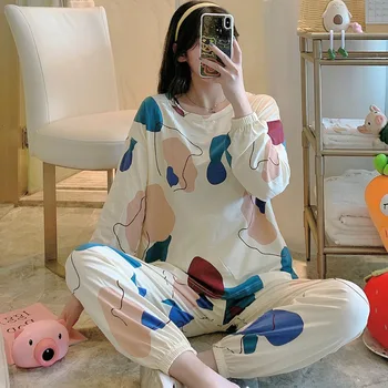 

UBeauty Pajamas Set Leisure wear Women Pyjamas Women Sleepwear Night Suit Home Wear Women Summer Floral Pajamas Milk Shreds