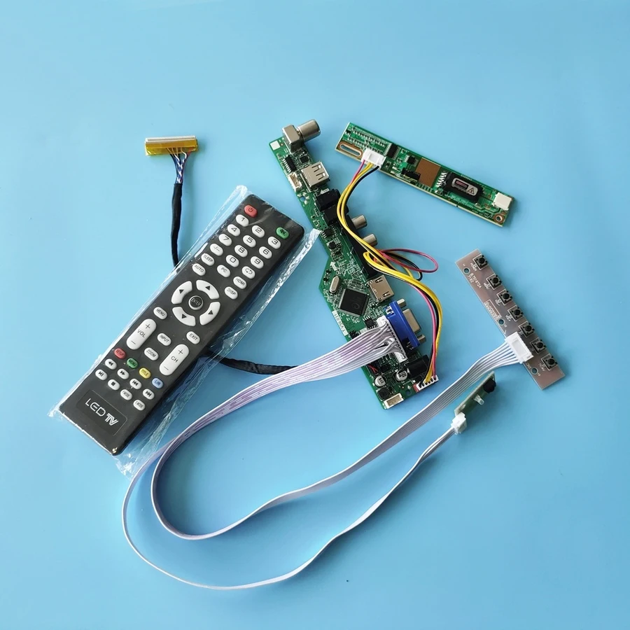 Pantalla apta para LP150X08 (A2)/(A3)/(A5)/(TL)(A2)/(TL)(A6) placa controladora de pantalla, 1CCFL LVDS, 30 Pines, VGA + AV + USB 1024x768