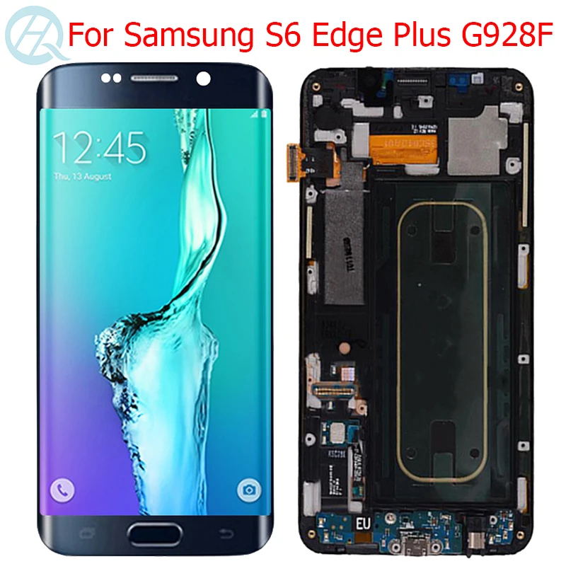 Оригинальный G928F ЖК дисплей для Samsung Galaxy S6 Edge Plus с рамкой 5 7 &quotSM сенсорный экран
