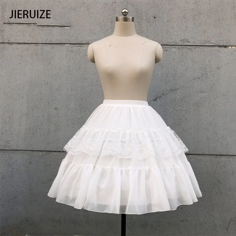 

Lace Chiffon Short Lolita Petticoat Cosplay Short Underskirt Ballet Skirt Rockabilly Crinoline
