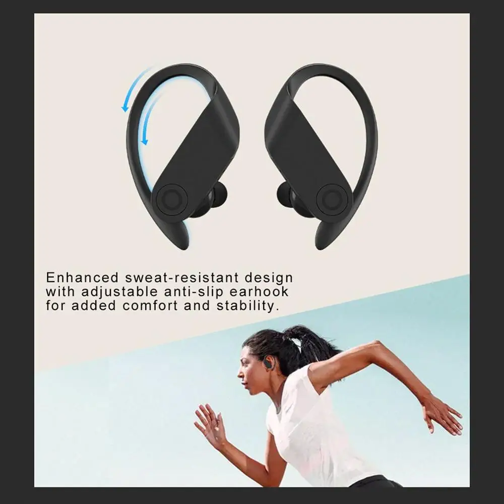 B10 гарнитура Bluetooth 5,0 спортивные наушники с крючком и беспроводной зарядной коробкой с микрофоном настоящие беспроводные наушники для телефонов