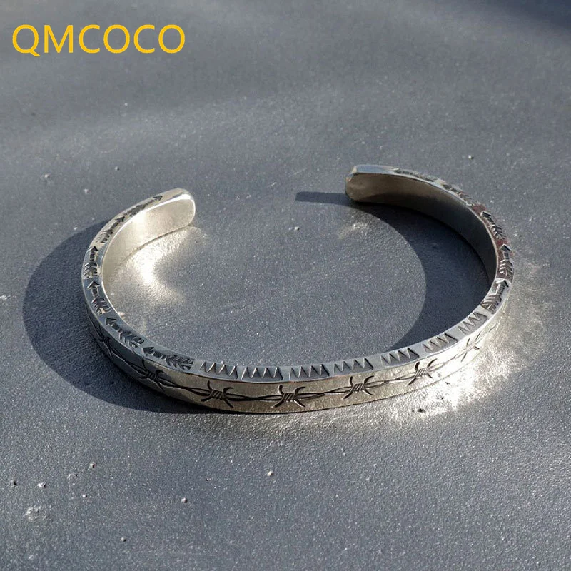QMCOCO 2021 New Style Punk 925 Silver Minimalist INS Trendy Geometry Bracelet Birthday Party Jewelry Gifts For Woman | Украшения и