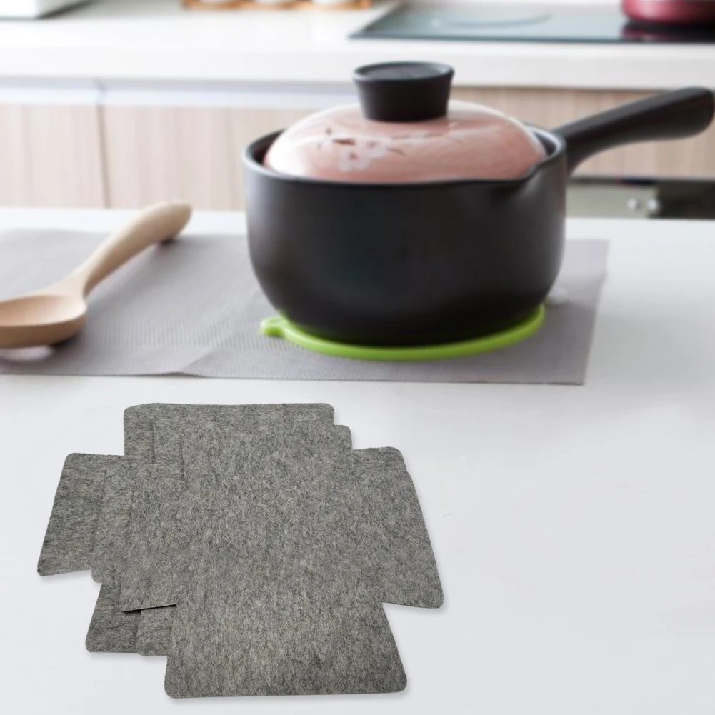 

3PCS Non-woven Cloth Mat Irregular Heat-resistant Non-slip Insulation Mat Table Mat Kitchen Accessories Pot Separator Coaster