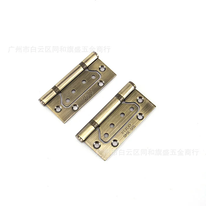 Manufacturers Direct Selling Stainless Steel Sub-mother Hinge 4X3X2.5 Doorknob Protector Thick Mute Bearing Flat Open 4-Inch Hin