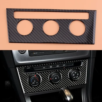 

CITALL Black Carbon Fiber Central AC Control Switch Button Cover Trim Fit for VW Golf VII 2013 2014 2015 2016 2017