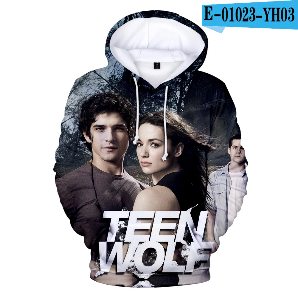 3D США ТВ серии Teen Wolf 3D толстовки мужчины/женщины новое поступление белый Уличная пара пальто Высококачественная Толстовка Толстовки - Цвет: 3D