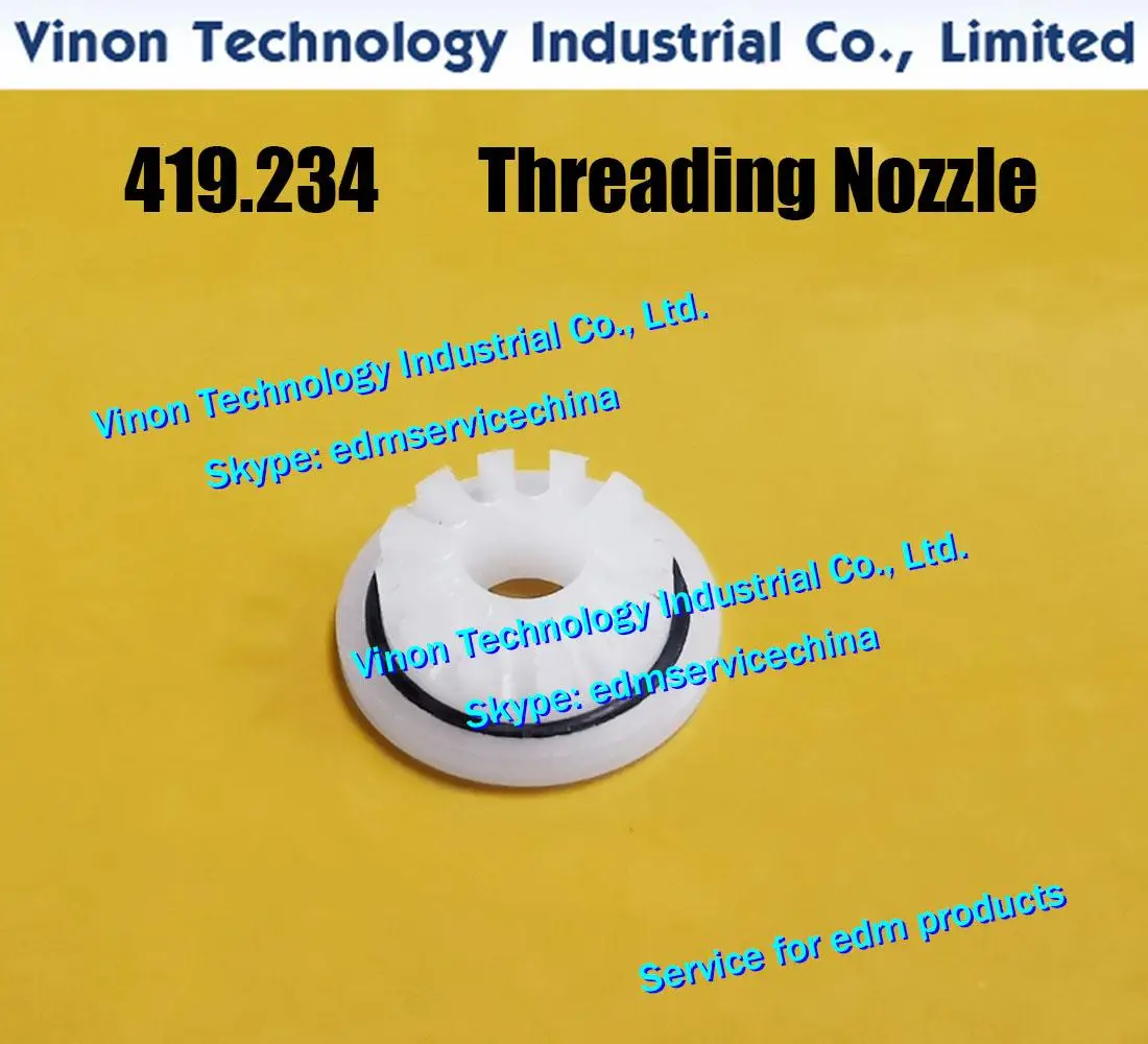 

419.234 edm Threading Nozzle with O-Ring set for AC150,AC170,AC200,AC250,AC270 series machines. AGIE EDM PARTS 419.234.0