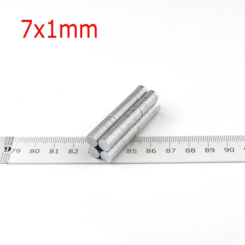 

20~500Pcs 7x1mm Small N35 Round Magnet 7*1 mm Neodymium Magnet Permanent NdFeB Super Strong Powerful Magnets 7x1 mm
