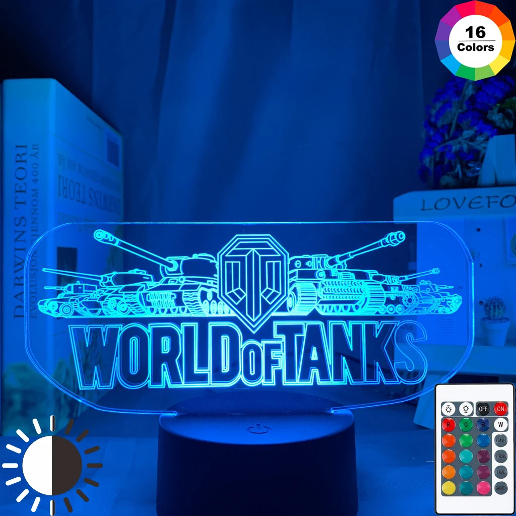

Led Color Changing Touch Sensor Night Light for Kids Child Bedroom Decor World of Tanks Game Prize Ideas Usb Table Lamp Gift