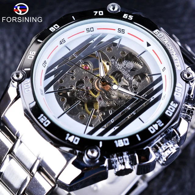 

Forsining Style Fashion Casual Hollow out Mechanical Movement Fully Automatic Analog Watch