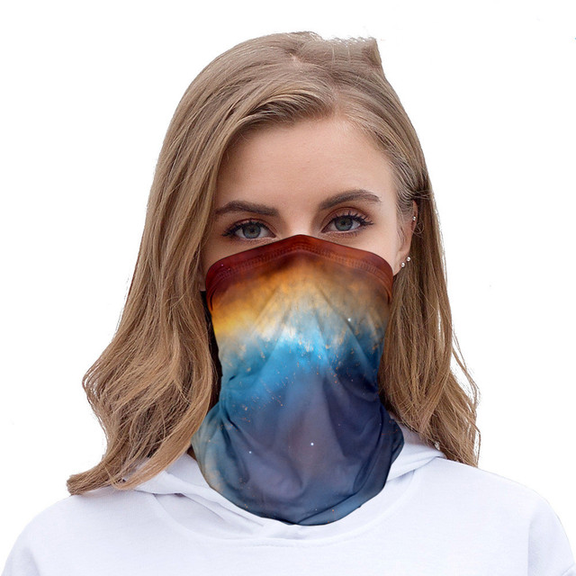 stars color seamless headscarves for men and women with ice silk sunscreen bib mask multi-functional sports magic headscarve
