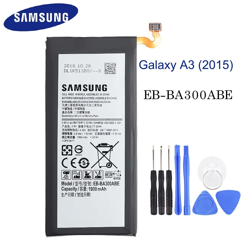 Оригинальный сменный аккумулятор для телефона Samsung Galaxy A3 A300 1900 мА/ч с