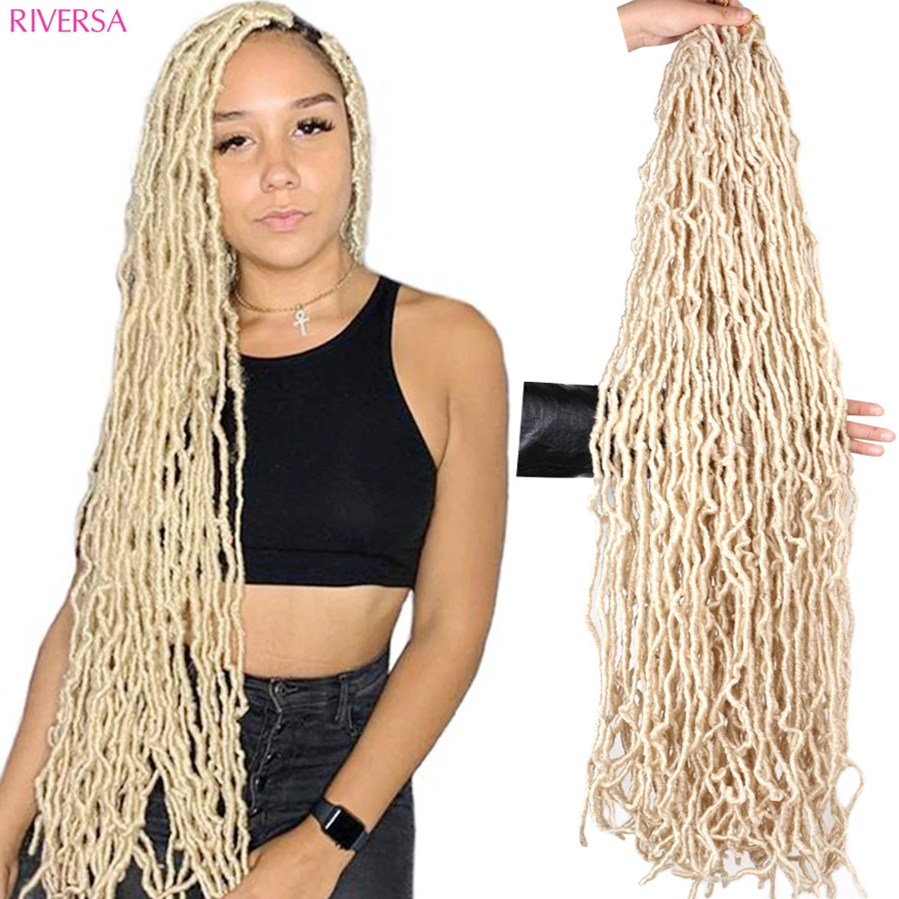 faux locs crochê cabelo polegada natural encaracolado dreadlocks extensões de cabelo fechaduras crochê tranças para mulher