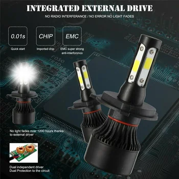 

Spotlight Headlights Waterproof Shockproof Replacement IP68 H4 375000LM