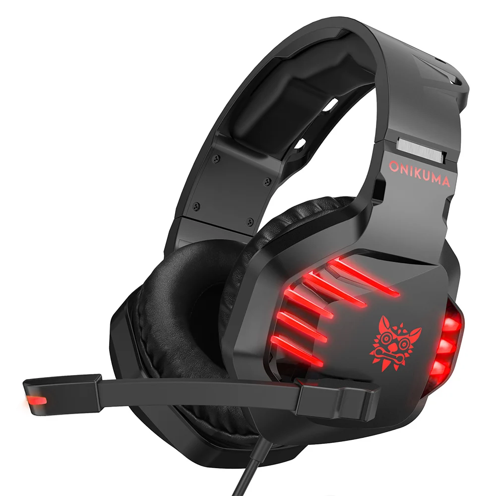 K17-Red ONIKUMA K1pro PS4 Проводная игровая гарнитура стерео наушники с гарнитурой с микрофоном для нового Xbox one/ноутбука планшета ПК геймера - Цвет: K17-Red