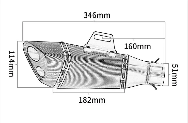 Мотоцикл Yoshimura глушитель выхлопной трубы для Z400 502C nk650 GPR150 CBR250R