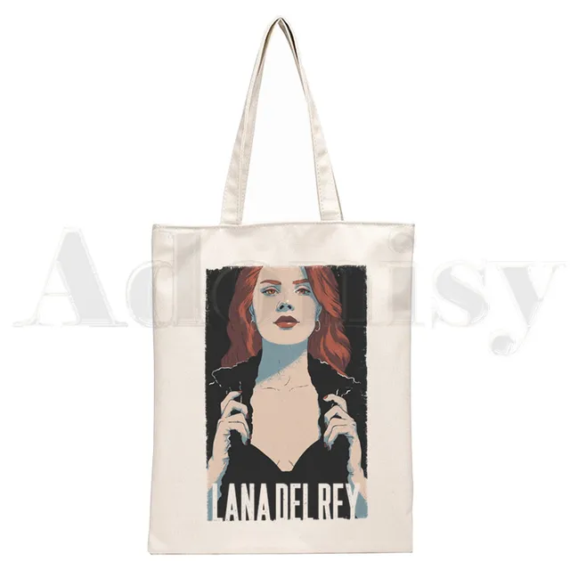 Lana Del Rey LOGO Printed Graphic Hipster Cartoon Print Shopping Bags Girls Fashion Casual Pacakge Hand Bag N2014O