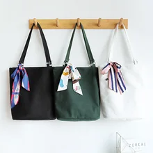 Модная Холщовая Сумка в Корейском стиле, женская сумка на плечо, сумка-ведро, женская сумка, переносная Холщовая Сумка, в настоящее время