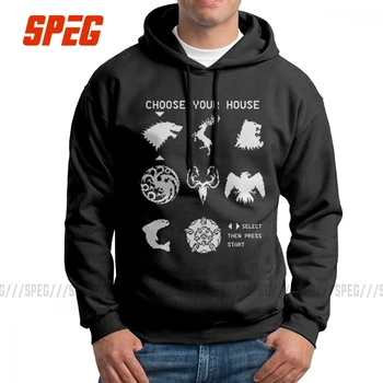 

Game Of Thrones Hoodie Choose Your House Men Graphic Hooded Sweatshirts Graphic Cotton Black Hooded Shirt