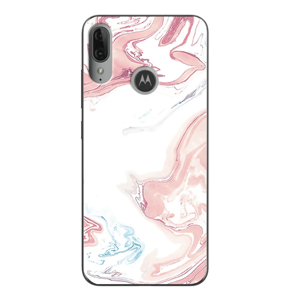 Design5 Чехол для телефона Motorola Moto P40 power One action vision Pro zoom P30 play E5 E6 G6 G7 Play Plus прозрачный мраморный чехол с принтом - Цвет: Design5
