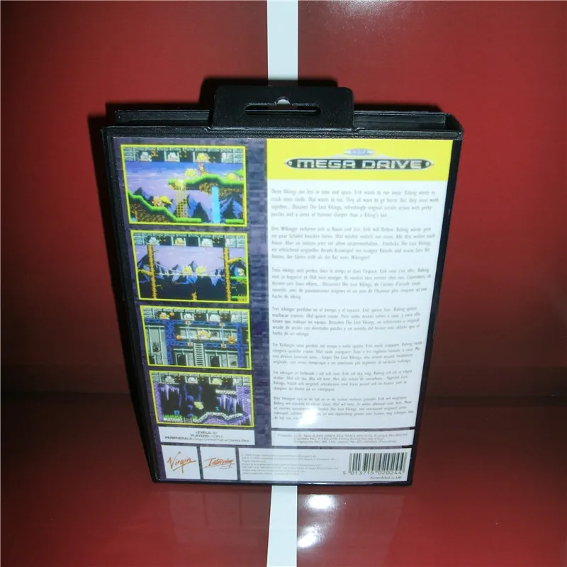 Чехол The Lost Vikings EU с коробкой и руководством для игровой консоли sega Megadrive Genesis 16 bit MD card