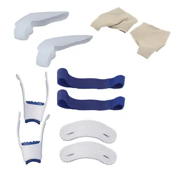 

7/8/10pcs Set Foot Care Tool Silicone Set Hallux Valgus Corrector Toe Separator Pain Relief Foot Care Tool Goodnight Daily Use