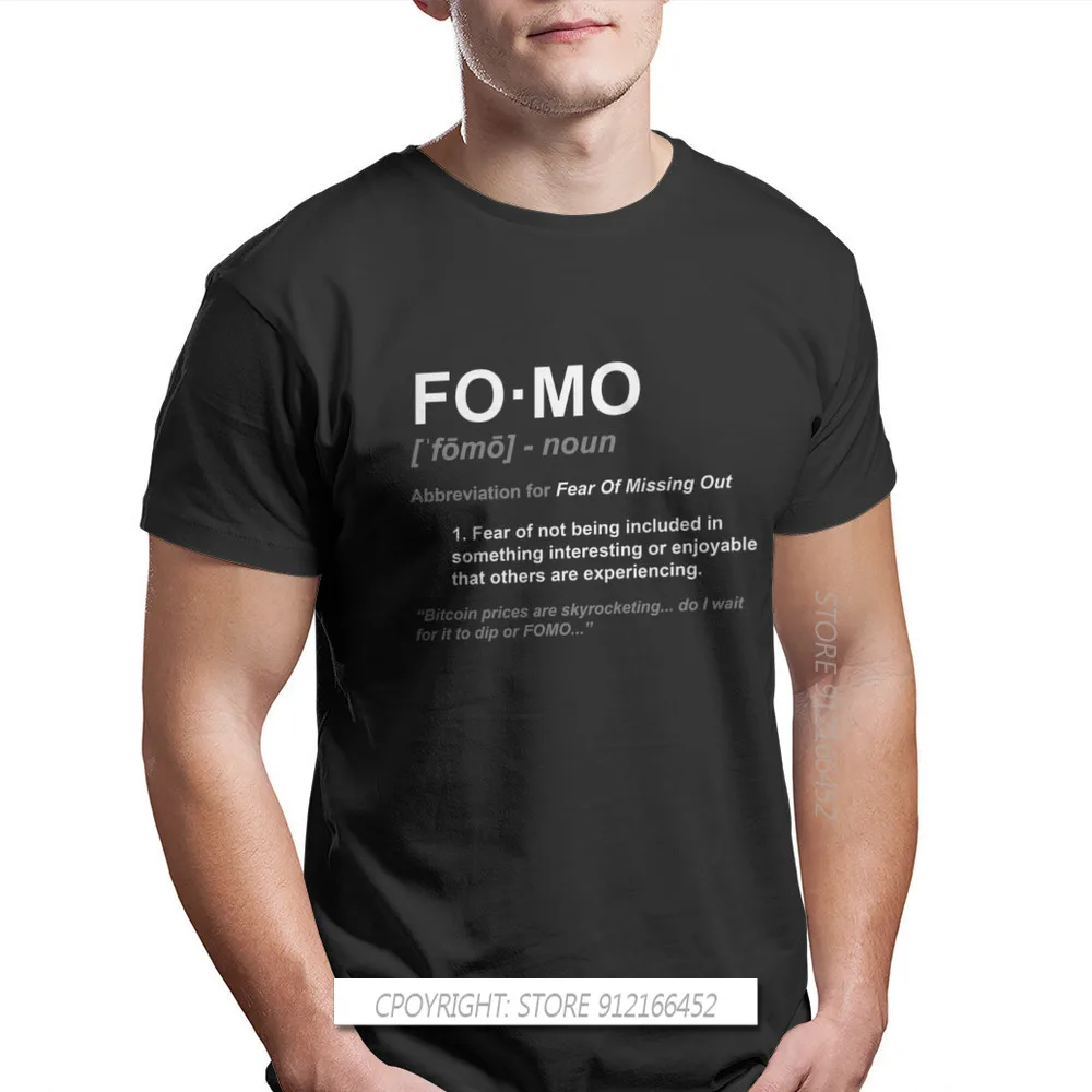 FOMO TShirts Bitcoin Cryptocurrency 광부 Meme 남성 그래픽 패브릭 Streetwear T 셔츠 O 넥  빅 사이즈 - AliExpress